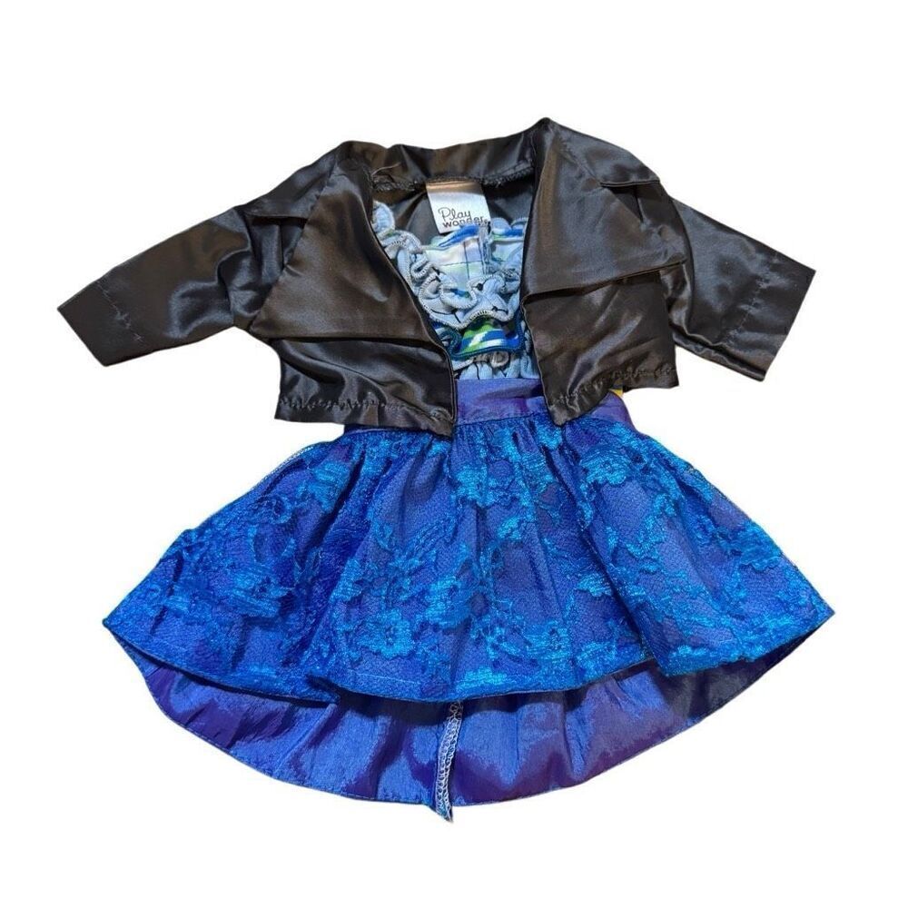Play Wonder Madame Alexander #63115 18” Doll Outfit Skirt Shirt Jacket Blue